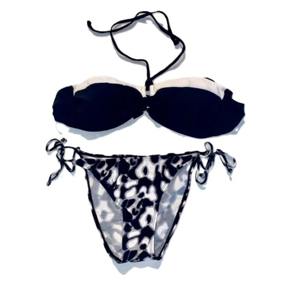 Blk/wht Bikini Set - Picture 1 of 1